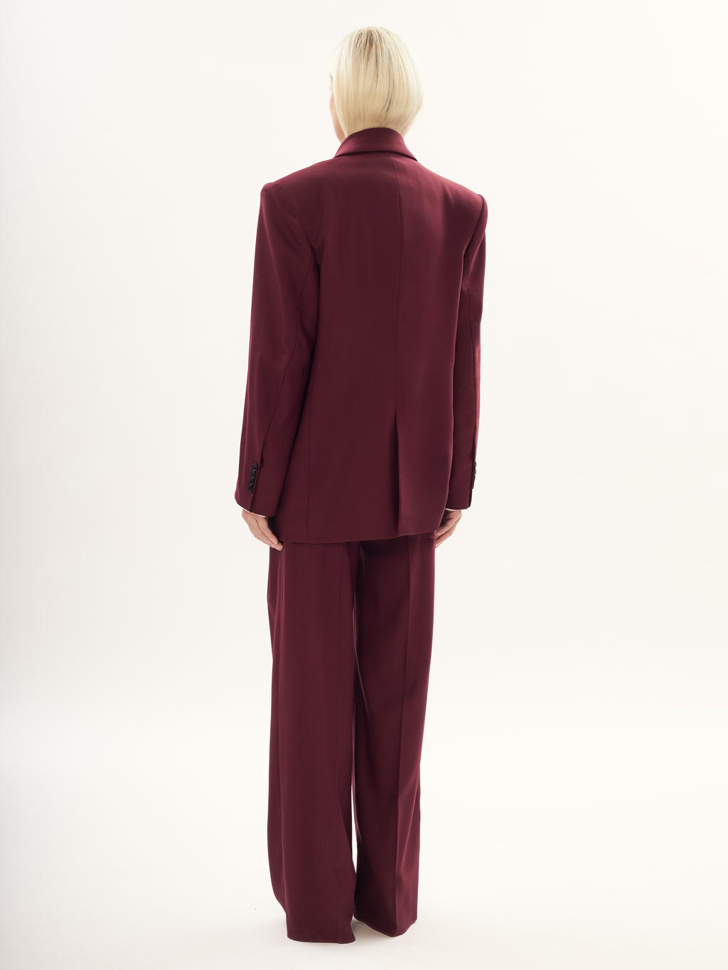 Double Breasted Blazer in Bordeaux