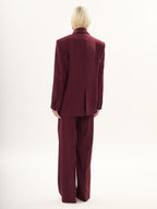 Double Breasted Blazer in Bordeaux