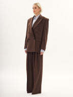 Double Breasted Blazer in Brown