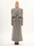 Inverno Trench Coat in Grey