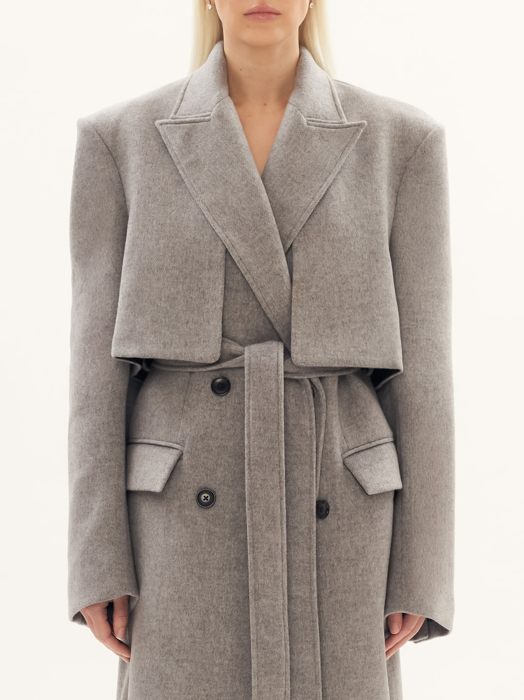 Inverno Trench Coat in Grey