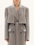 Inverno Trench Coat in Grey
