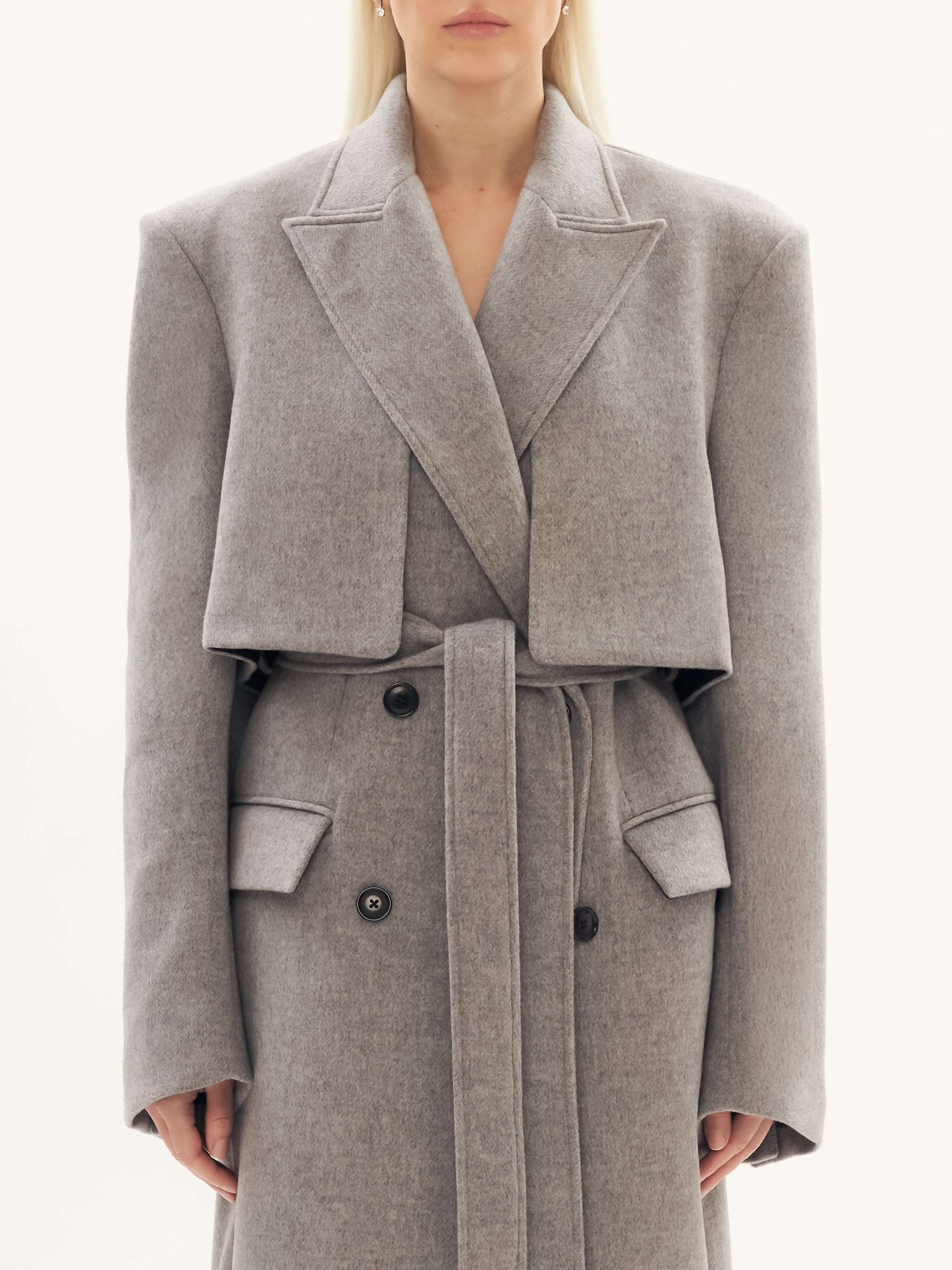 Inverno Trench Coat in Grey