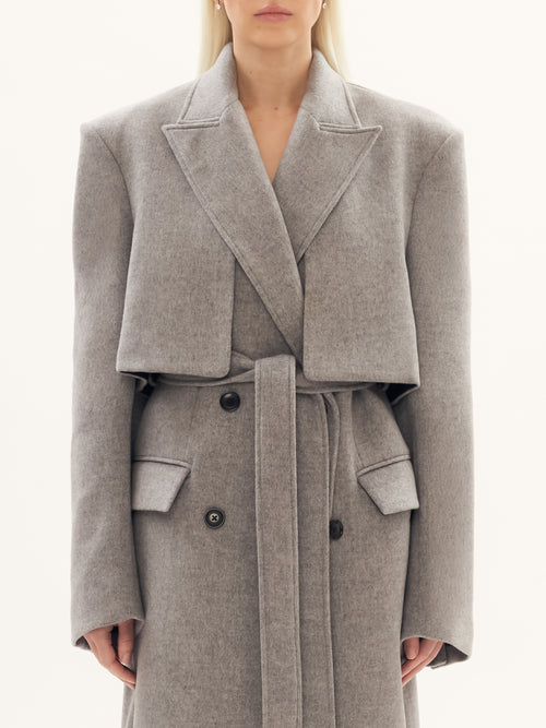 Inverno Trench Coat in Grey