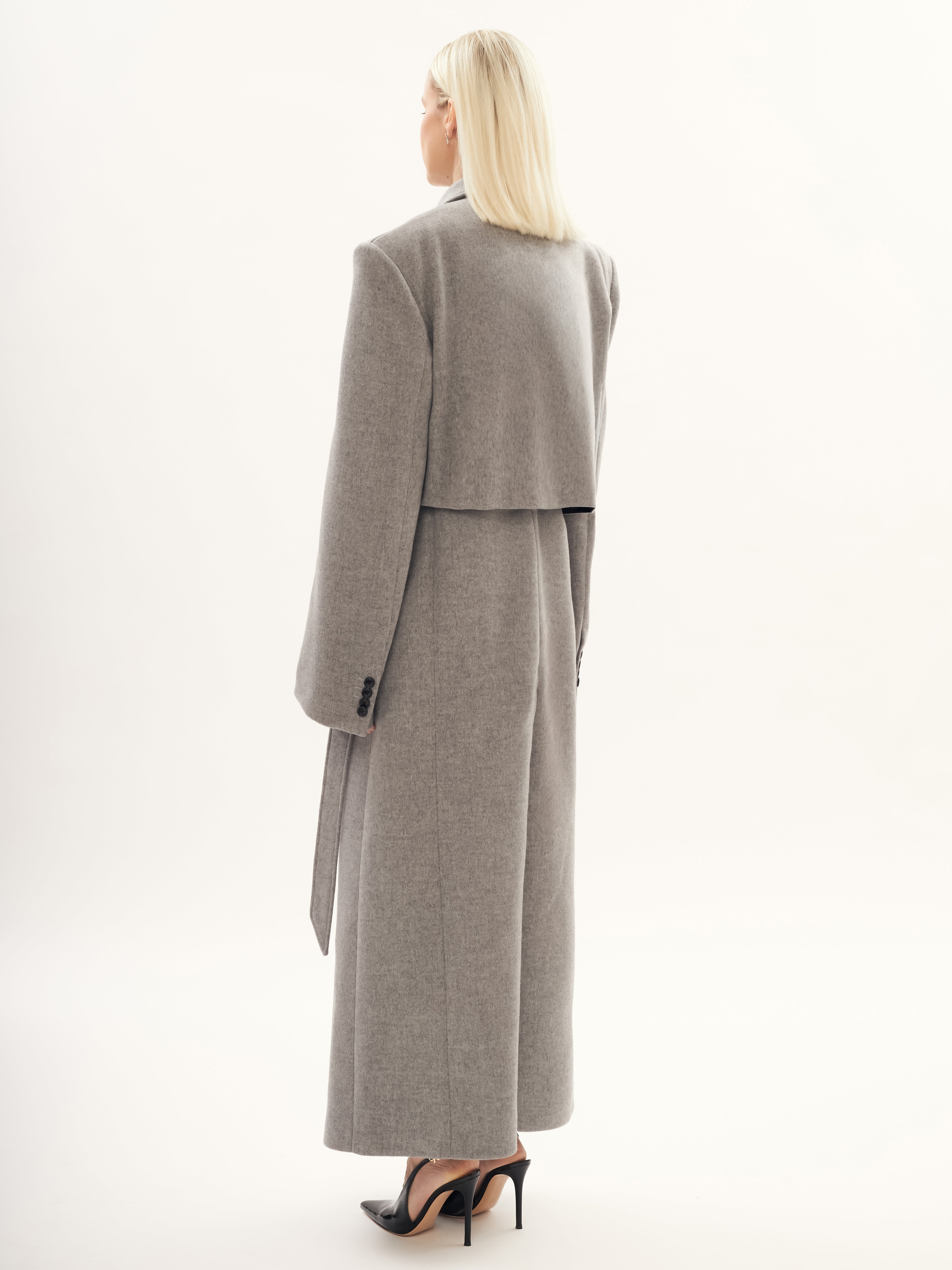 Inverno Trench Coat in Grey