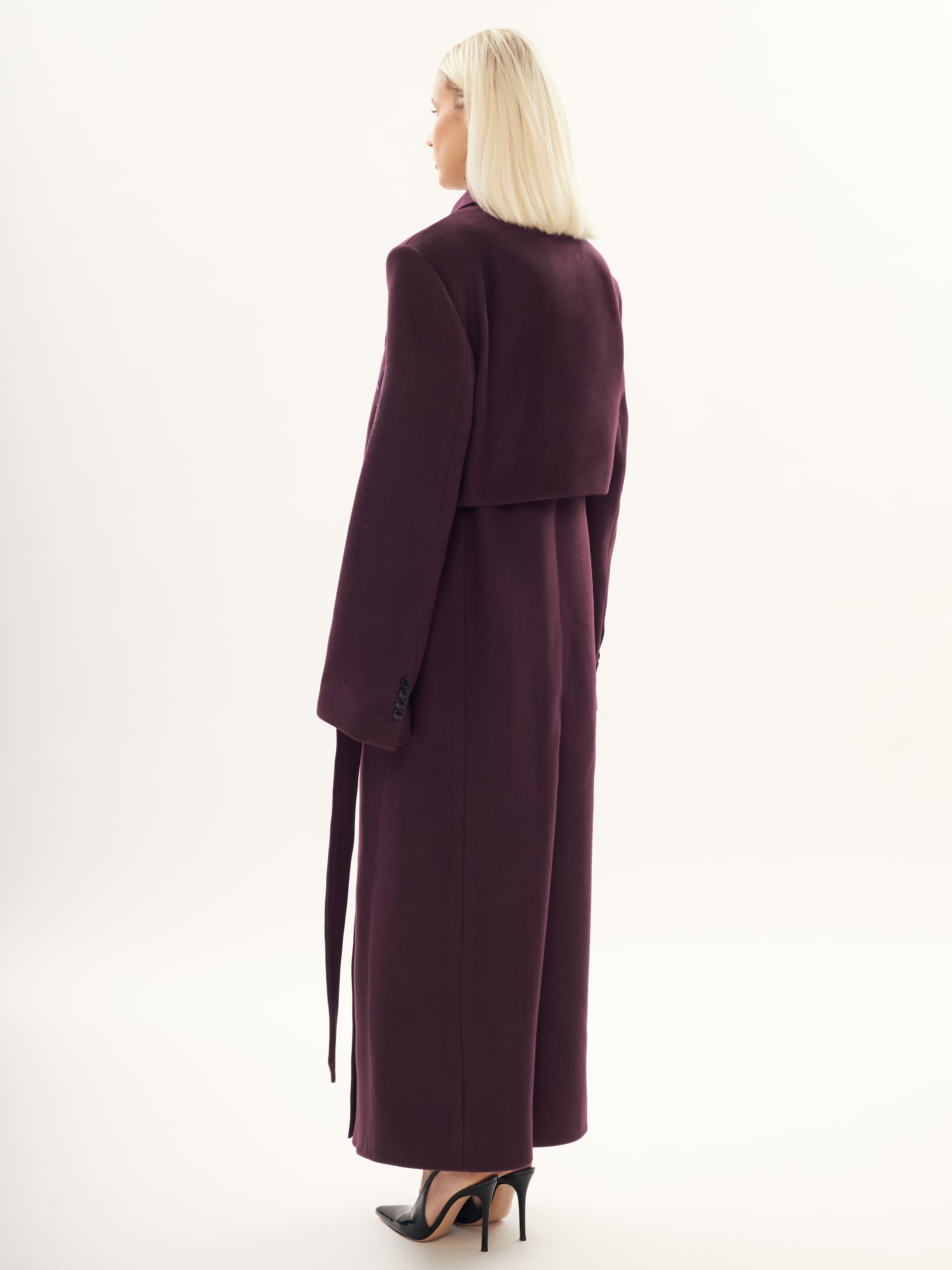 Inverno Trench Coat in Plum