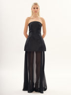 Notte Sculpted Dress in Black