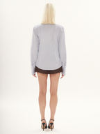 Oversized Poplin Striped Shirt