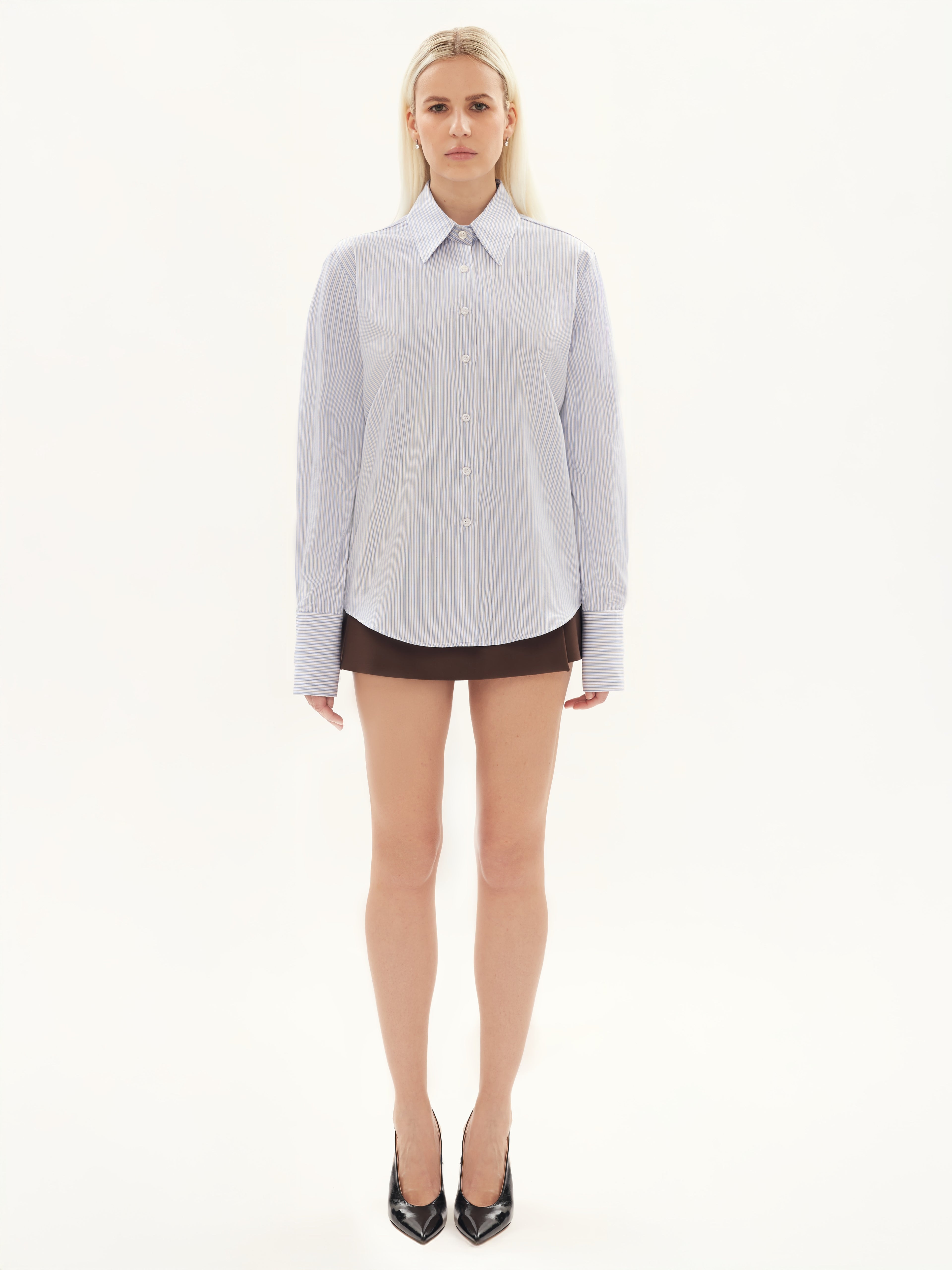 Oversized Poplin Striped Shirt