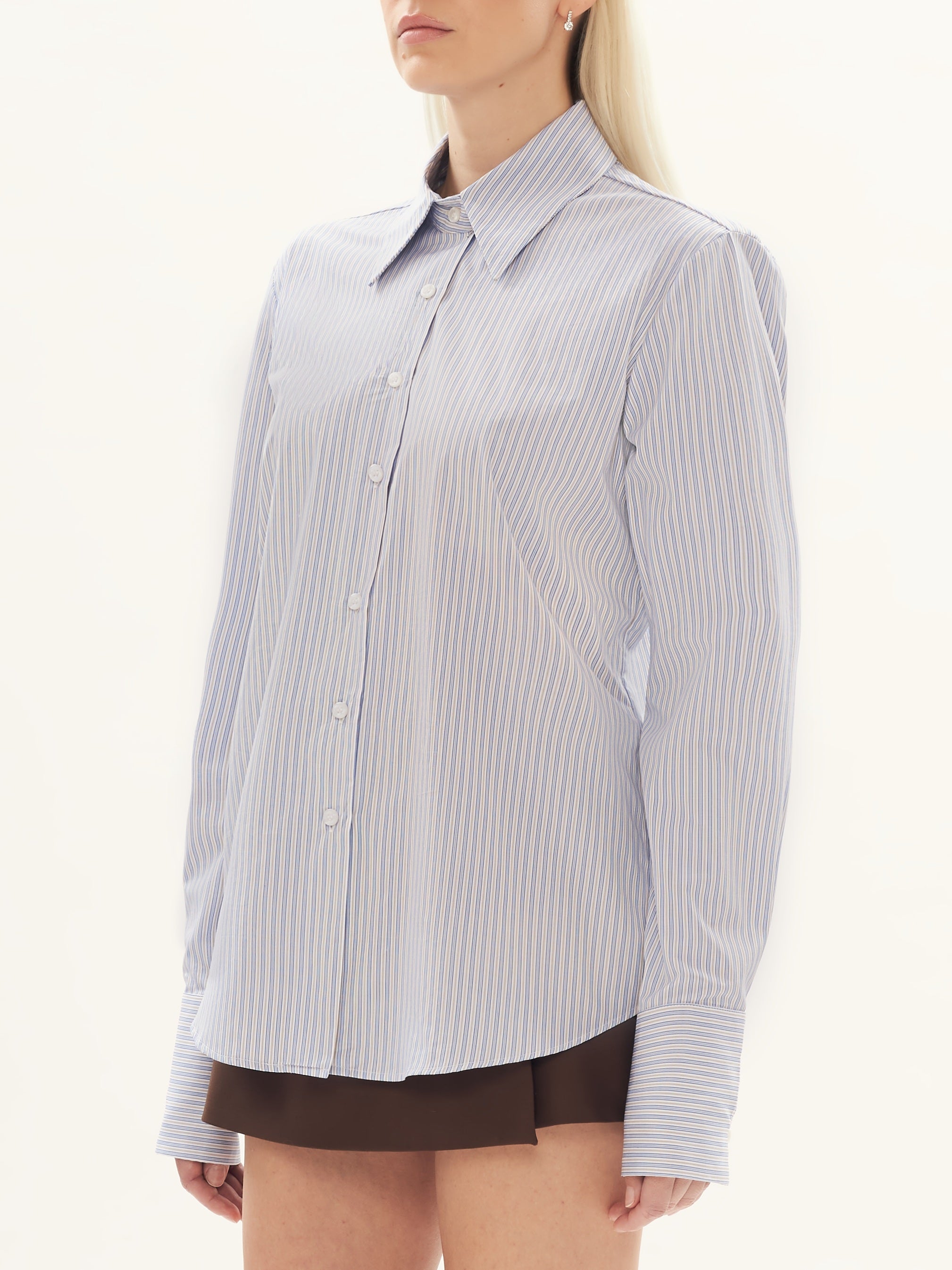 Oversized Poplin Striped Shirt