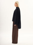 Pizzo Scarf Blouse in Black